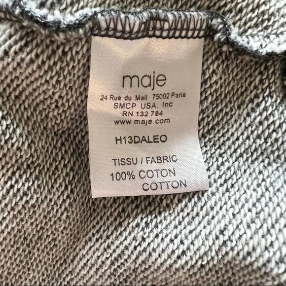 Maje Daleo Cotton Leopard Print Pullover Sweatshirt Size S 7875 - Picture 7 of 9